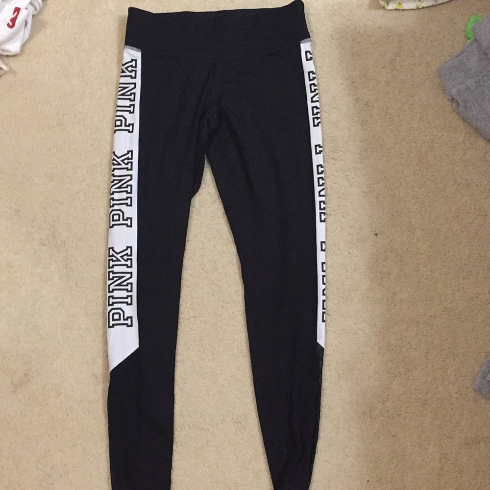 Black Leggings with Mesh panel
